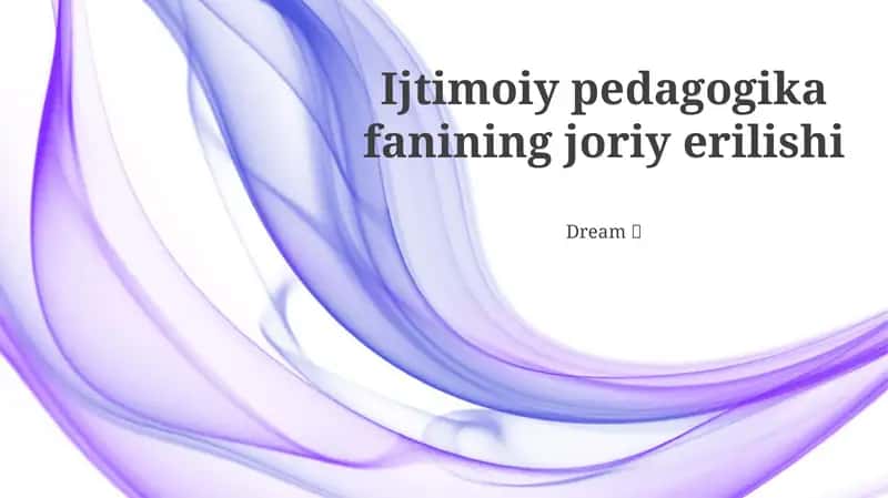 Ijtimoiy pedagogika fanining joriy erilishi