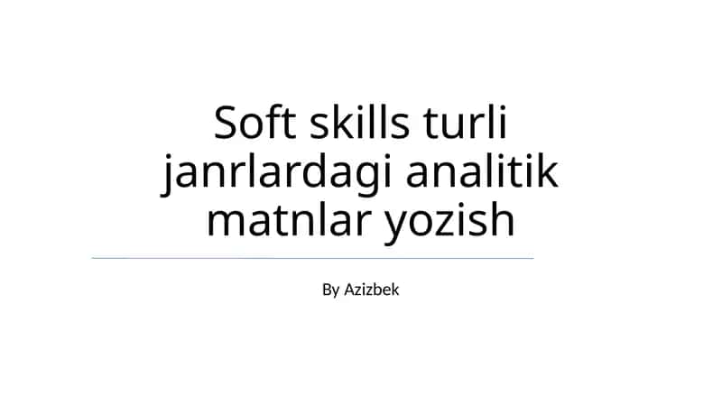 Turli janrlardagi analitik matnlar yozish