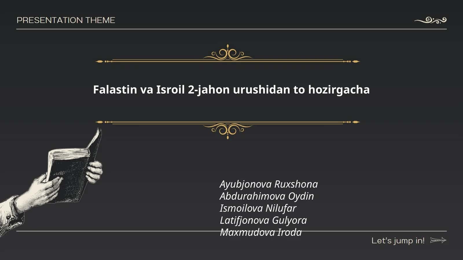 Falastin va Isroil 2-jahon urushidan to hozirgacha