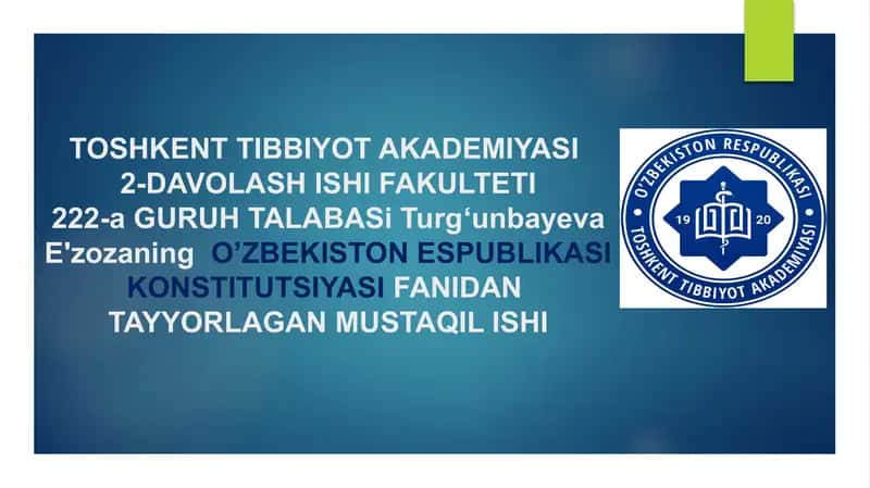 O'zbekiston Konstitutsiyasida Hukumat va Boshqarish Tizimiga oid O'zgarishlar