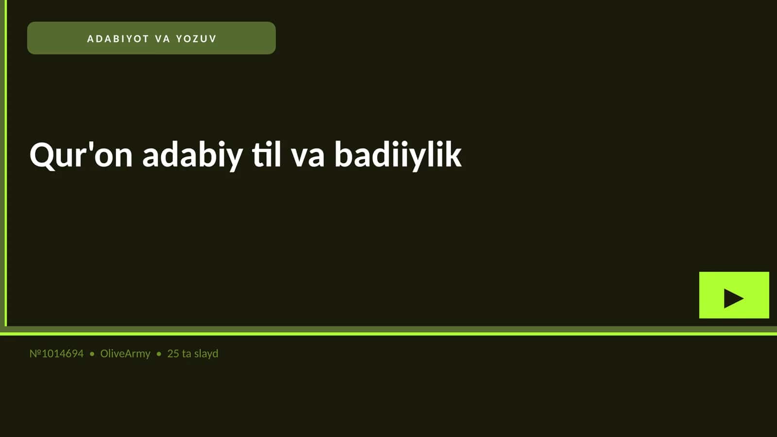 Qur'on adabiy til va badiiylik