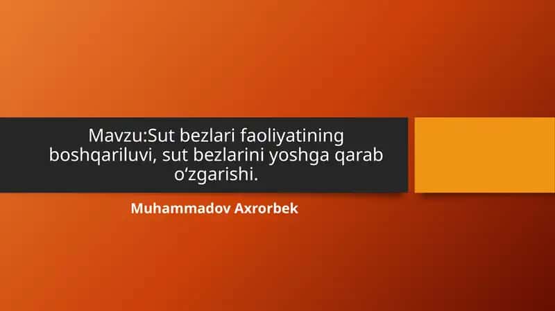 Sutbezlar va ularning ahamiyati