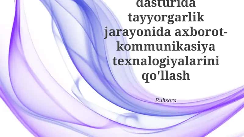Xalqaro baholash dasturida tayyorgarlik jarayonida axborot-kommunikasiya texnologiyalarini qo'llash