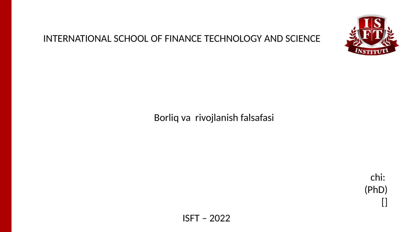 Borliq va rivojlanish falsafasi