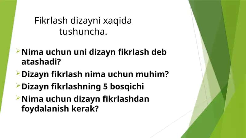 Dizayn fikrlovchilar uchun bosqichlar