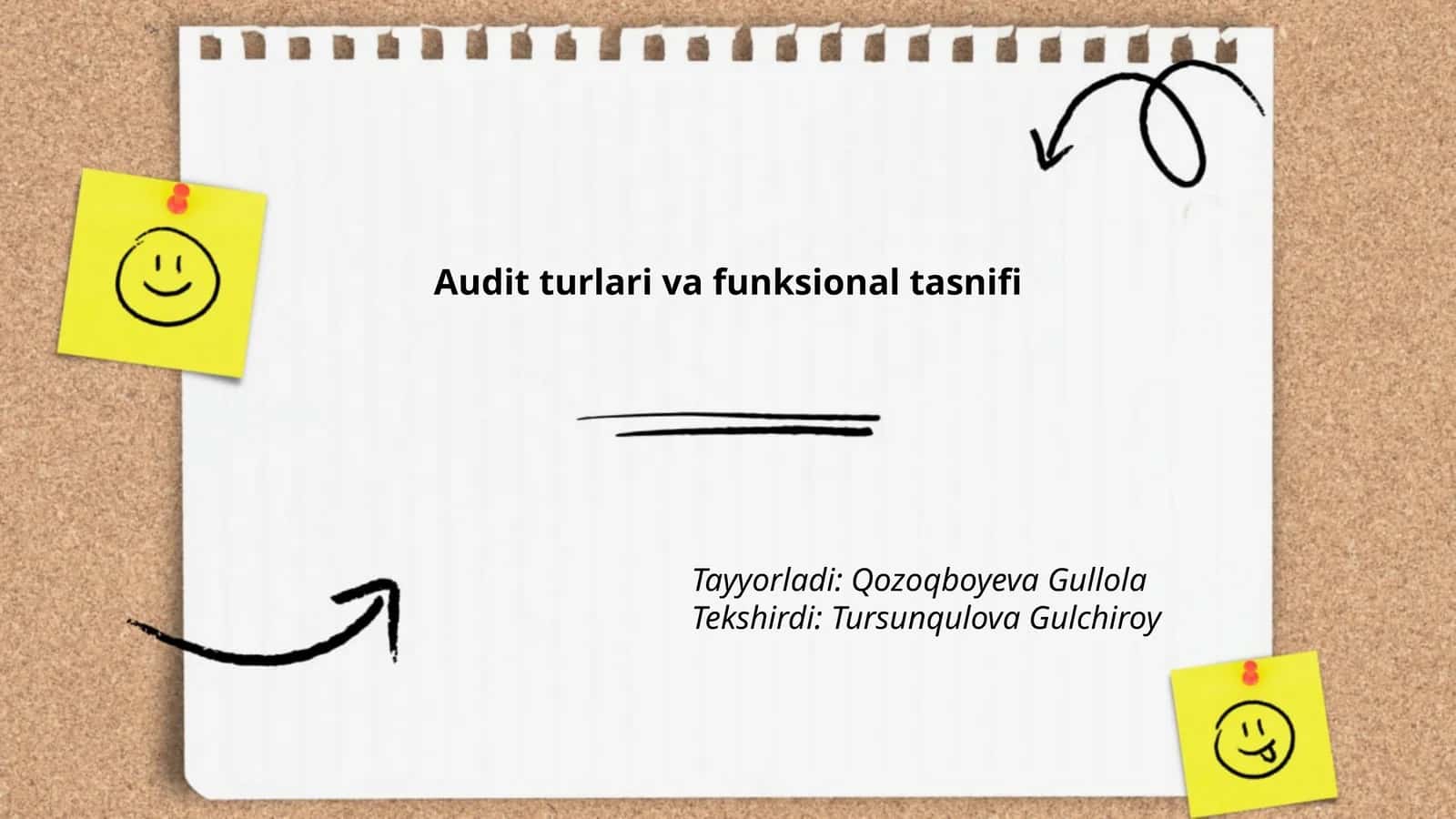 Audit turlari va funksional tasnifi