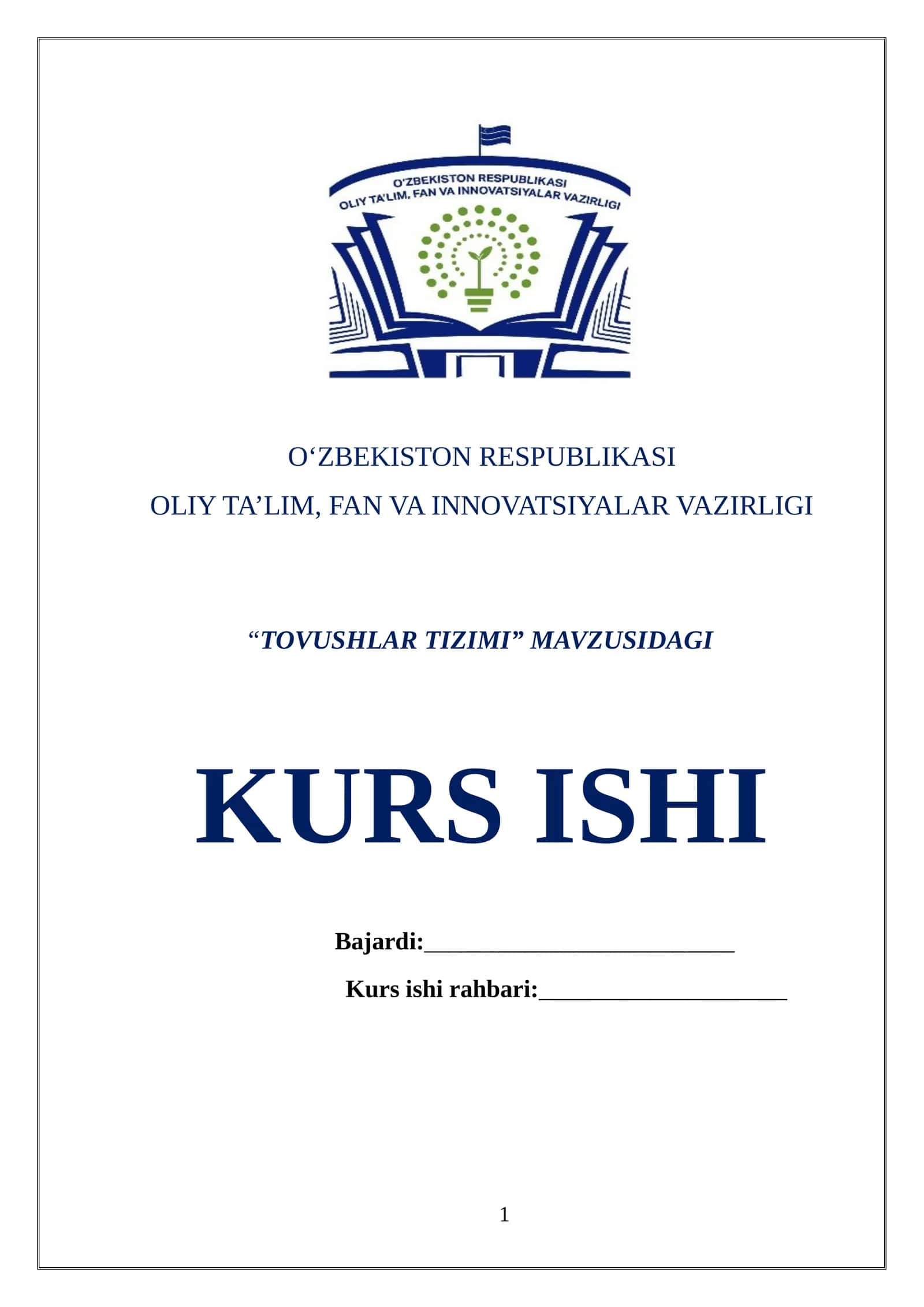 TOVUSHLAR TIZIMI
