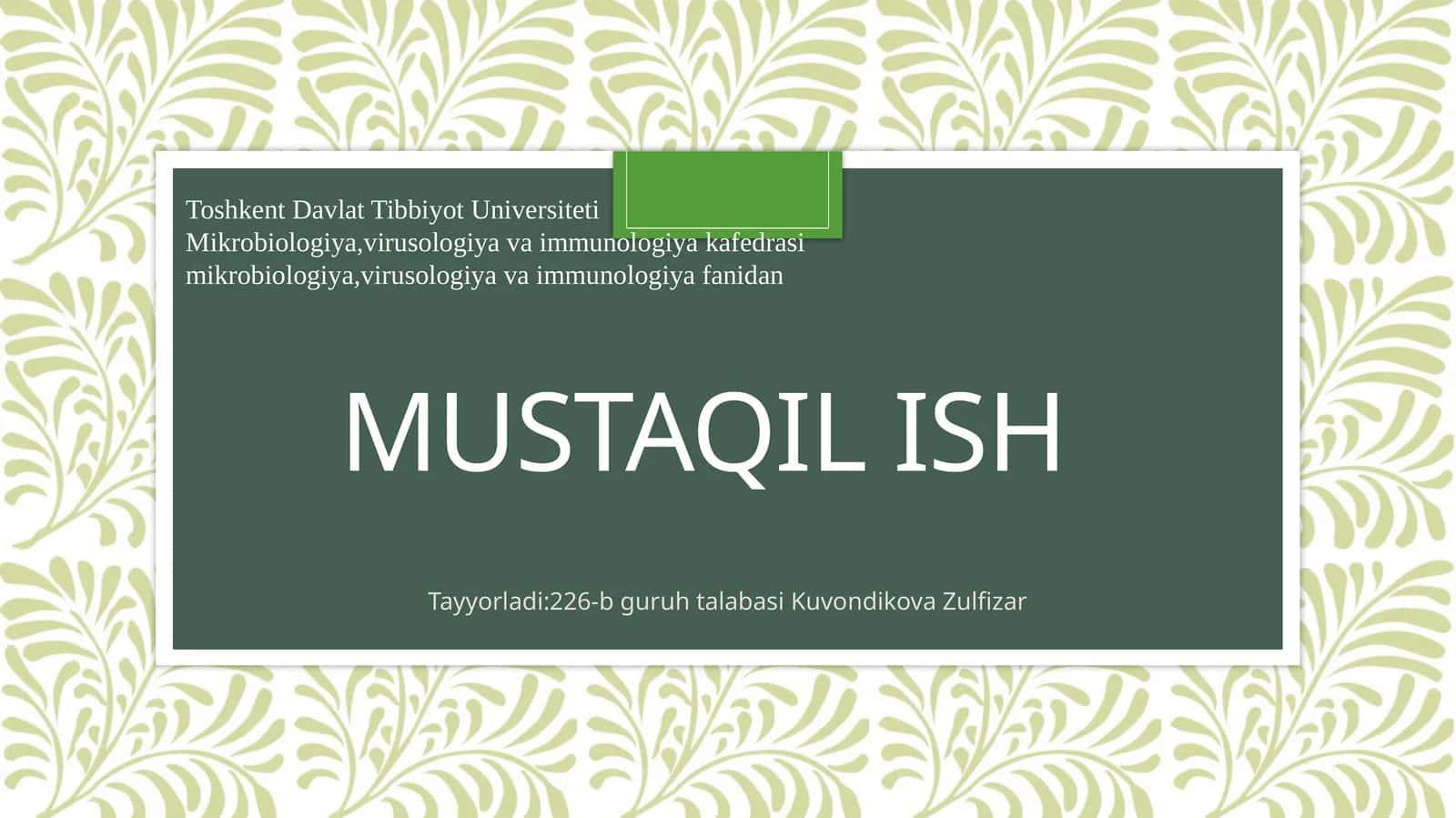 Ovqatdan zaxarlanish kasalliklari