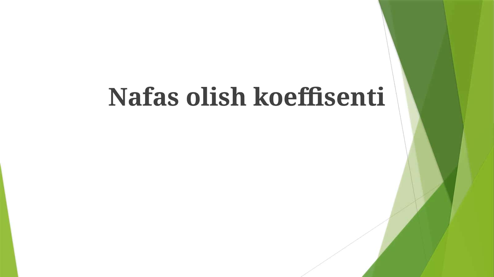 Nafasolishkoeffisenti