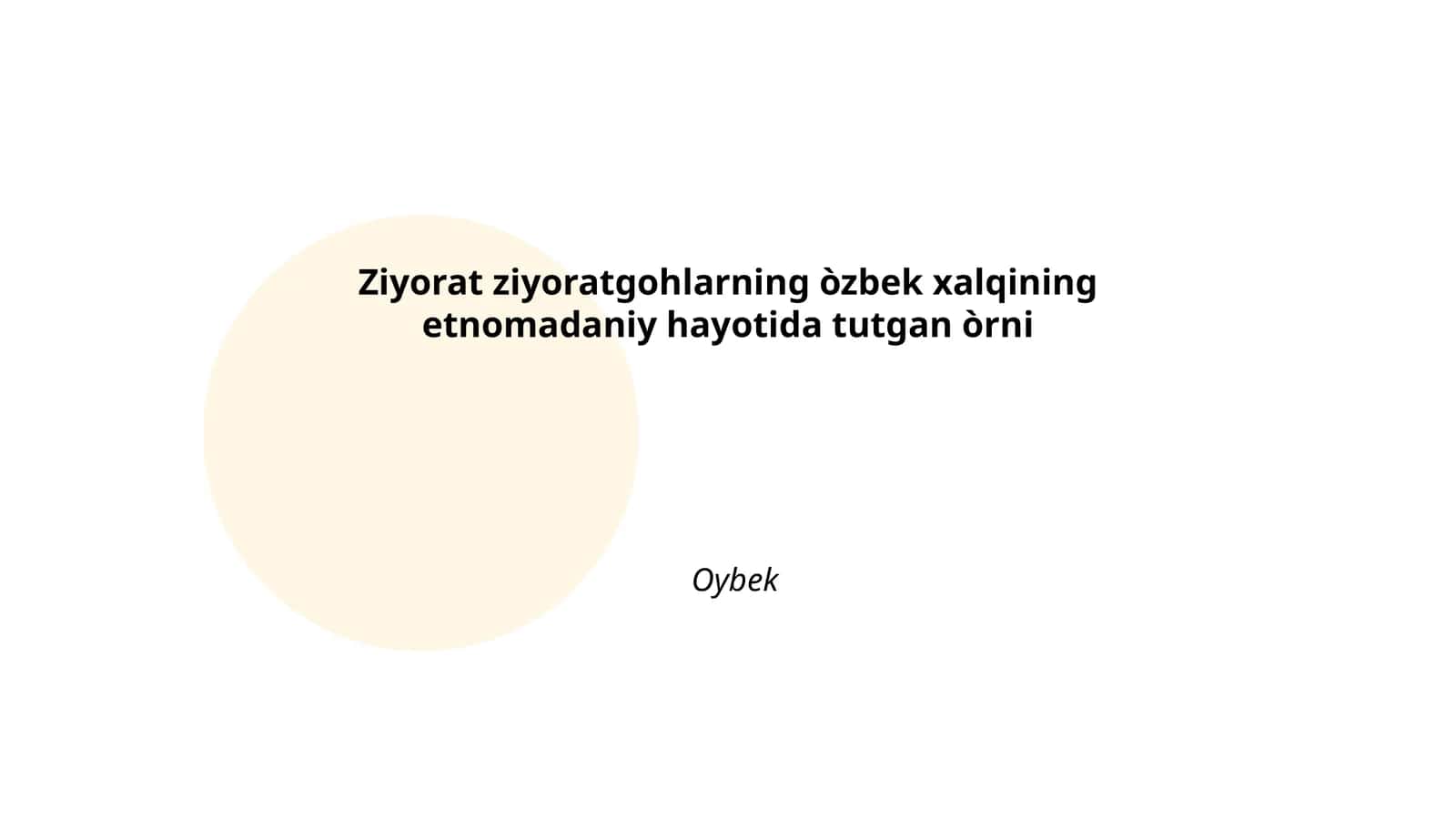 Ziyorat ziyoratgohlarning òzbek xalqining etnomadaniy hayotida tutgan òrni