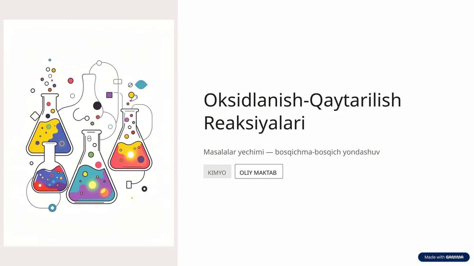 Oksidlanish-Qaytarilish Reaksiyalari