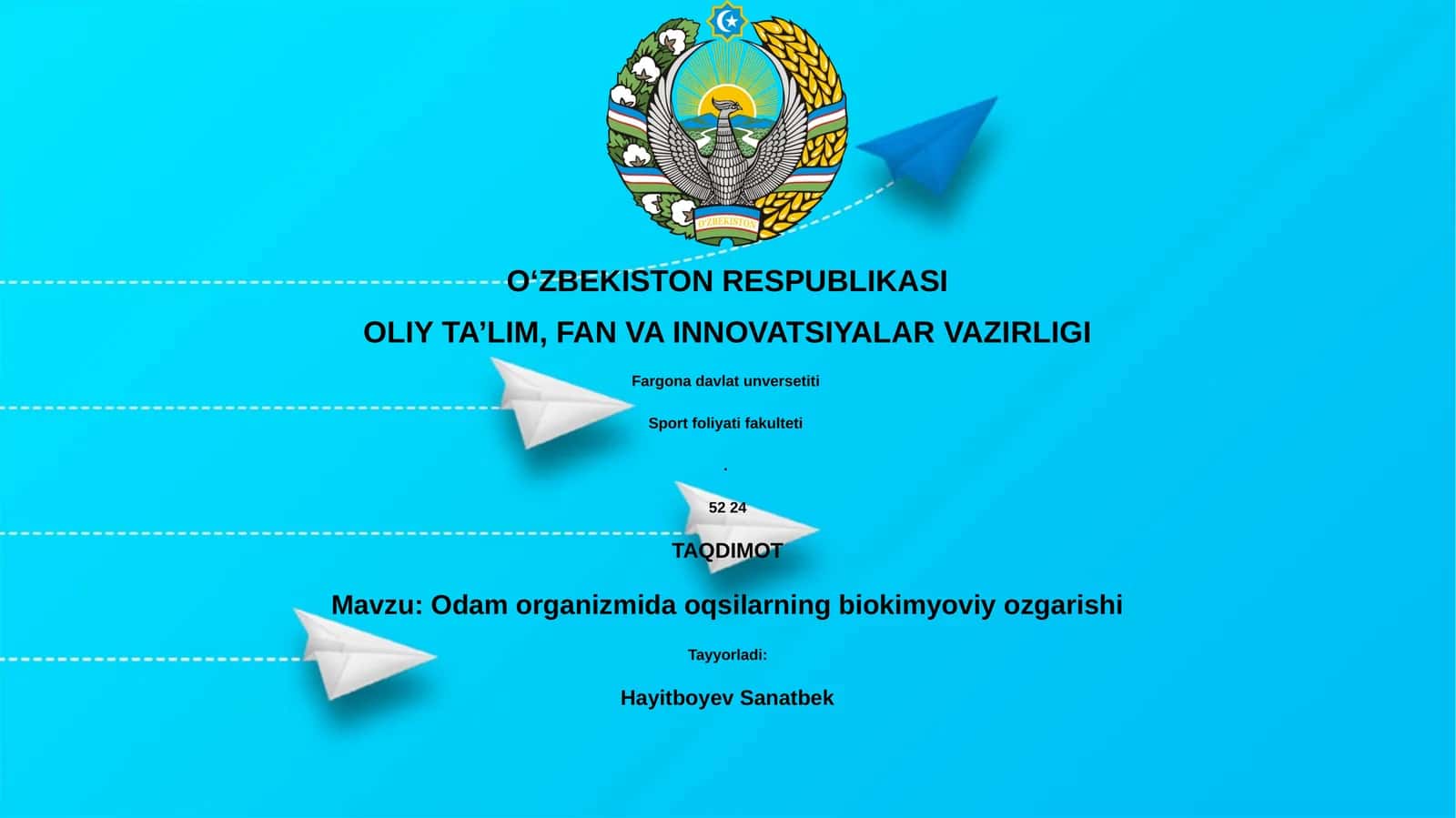 Odam organizmida oqsilarning biokimyoviy ozgarishi