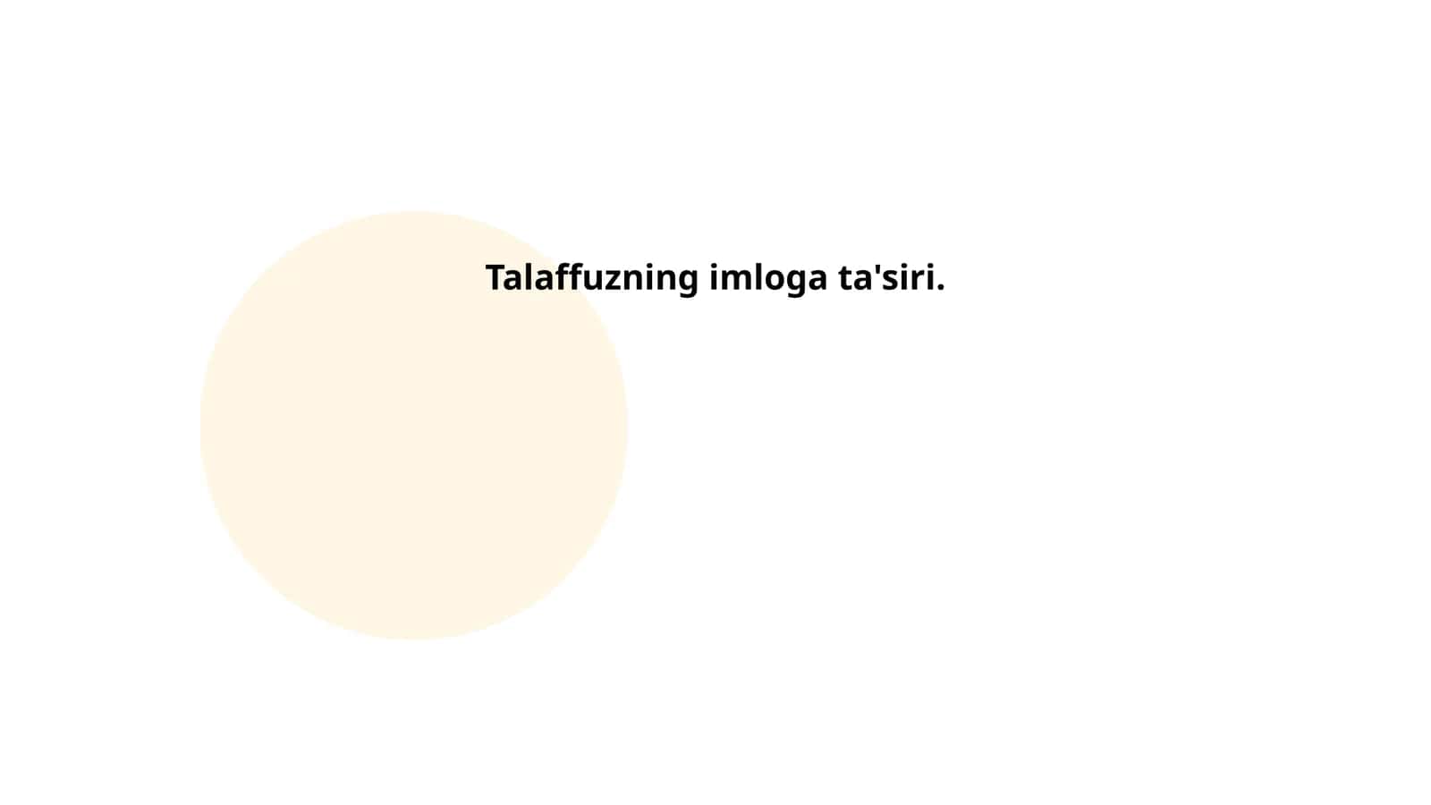 Talaffuzning imloga ta'siri