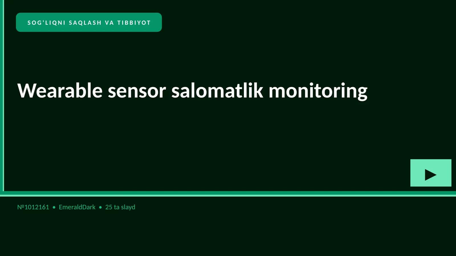 Wearable sensor salomatlik monitoring