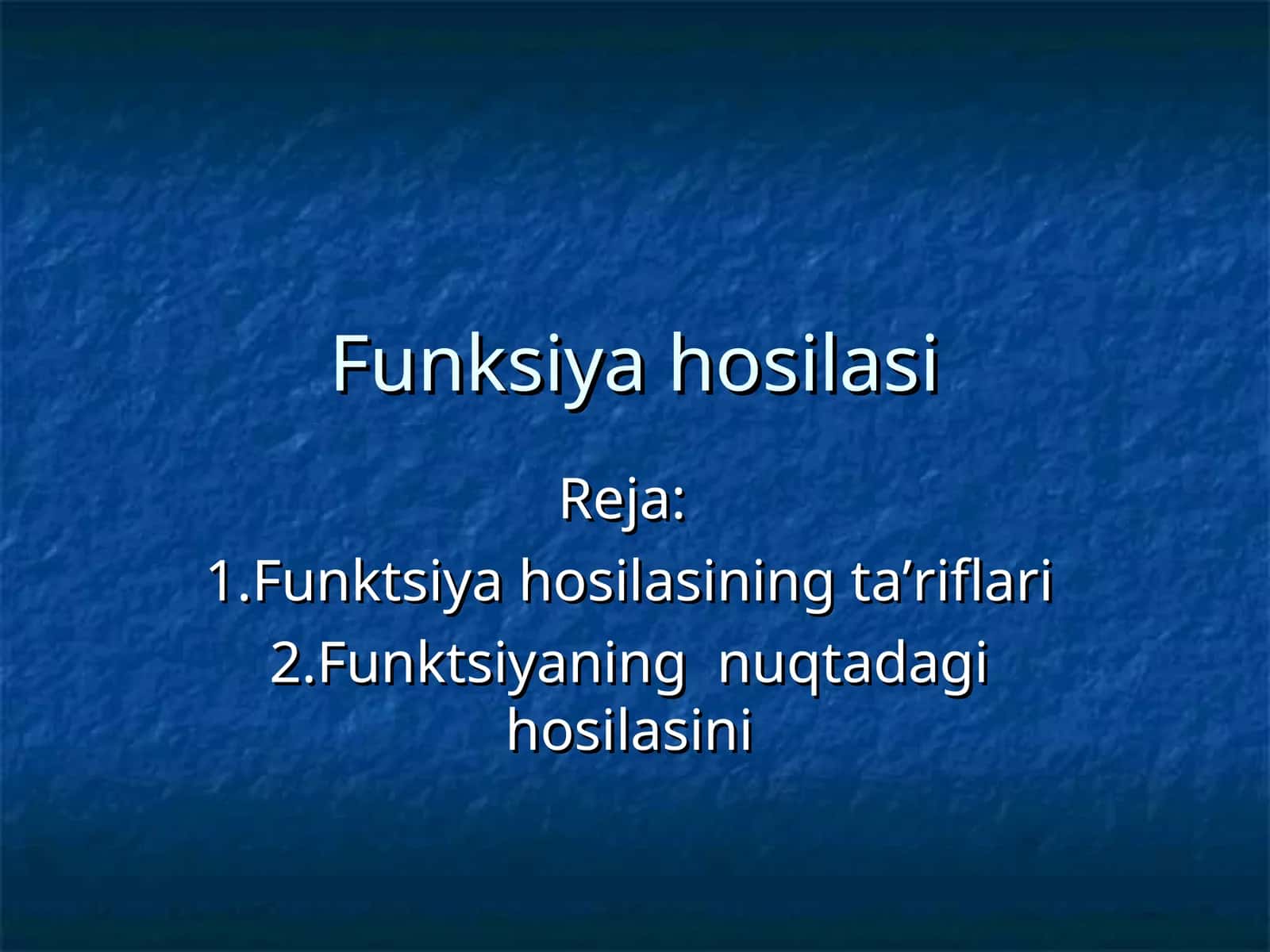 Funksiya hosilasi