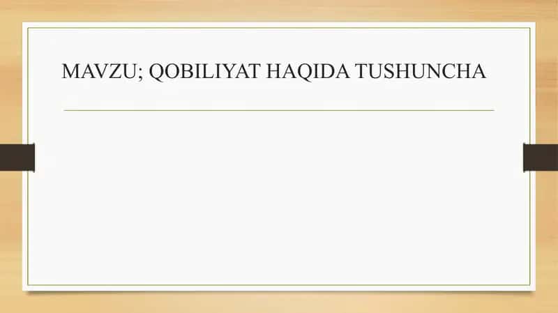 Tezkorlik gobiliyati haqida tushuncha
