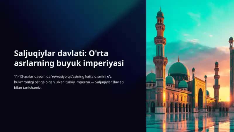 Saljuqiylar davlati: O'rta asrlarning buyuk imperiyasi