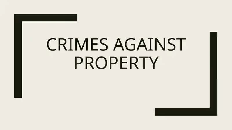 Crimes against property