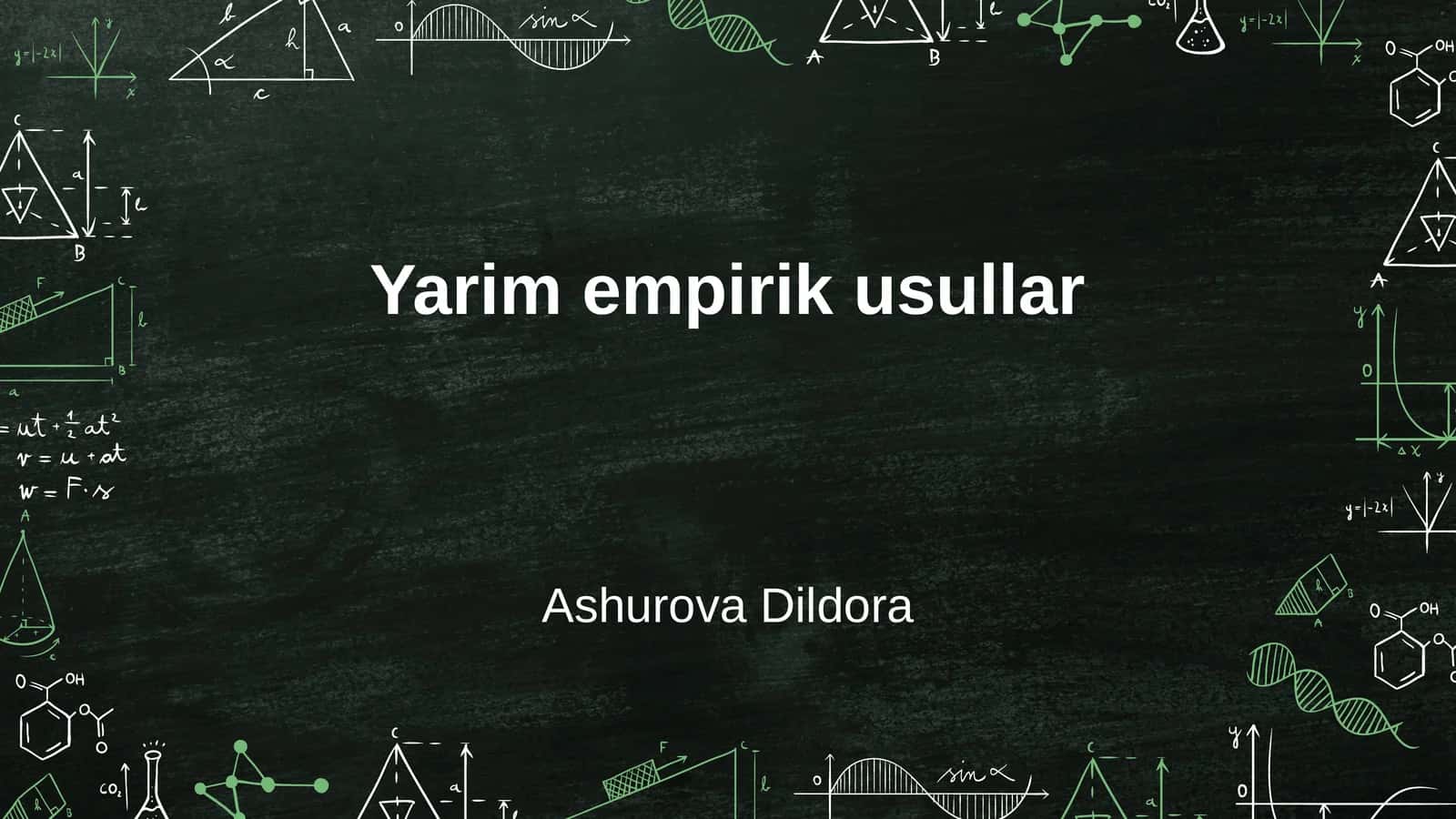 Yarim empirik usullar