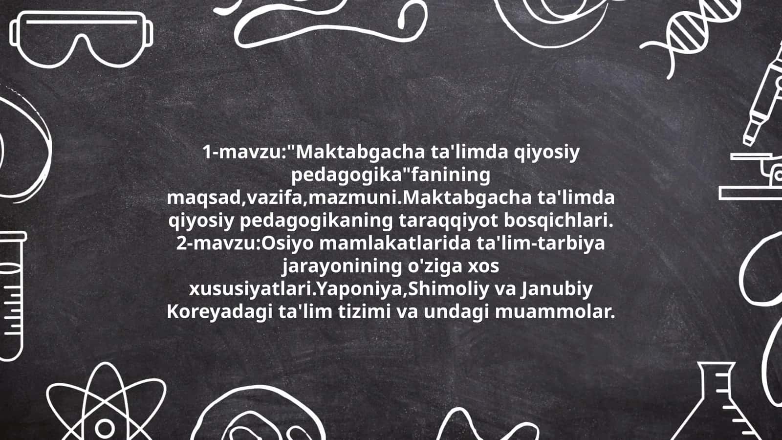 Maktabgacha ta'limda qiyosiy pedagogika