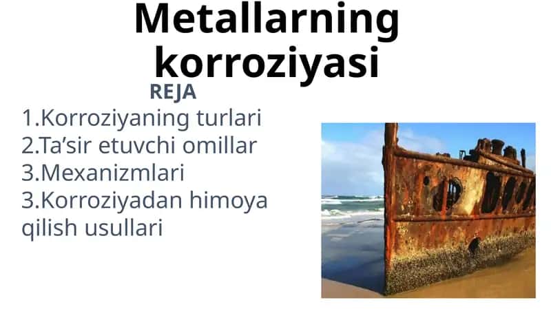 Metallarning korroziyasi