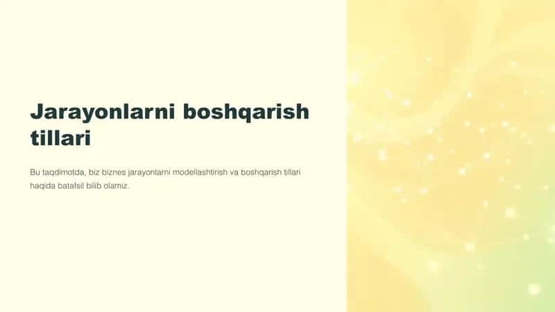 Jarayonlarni boshqarish tillari