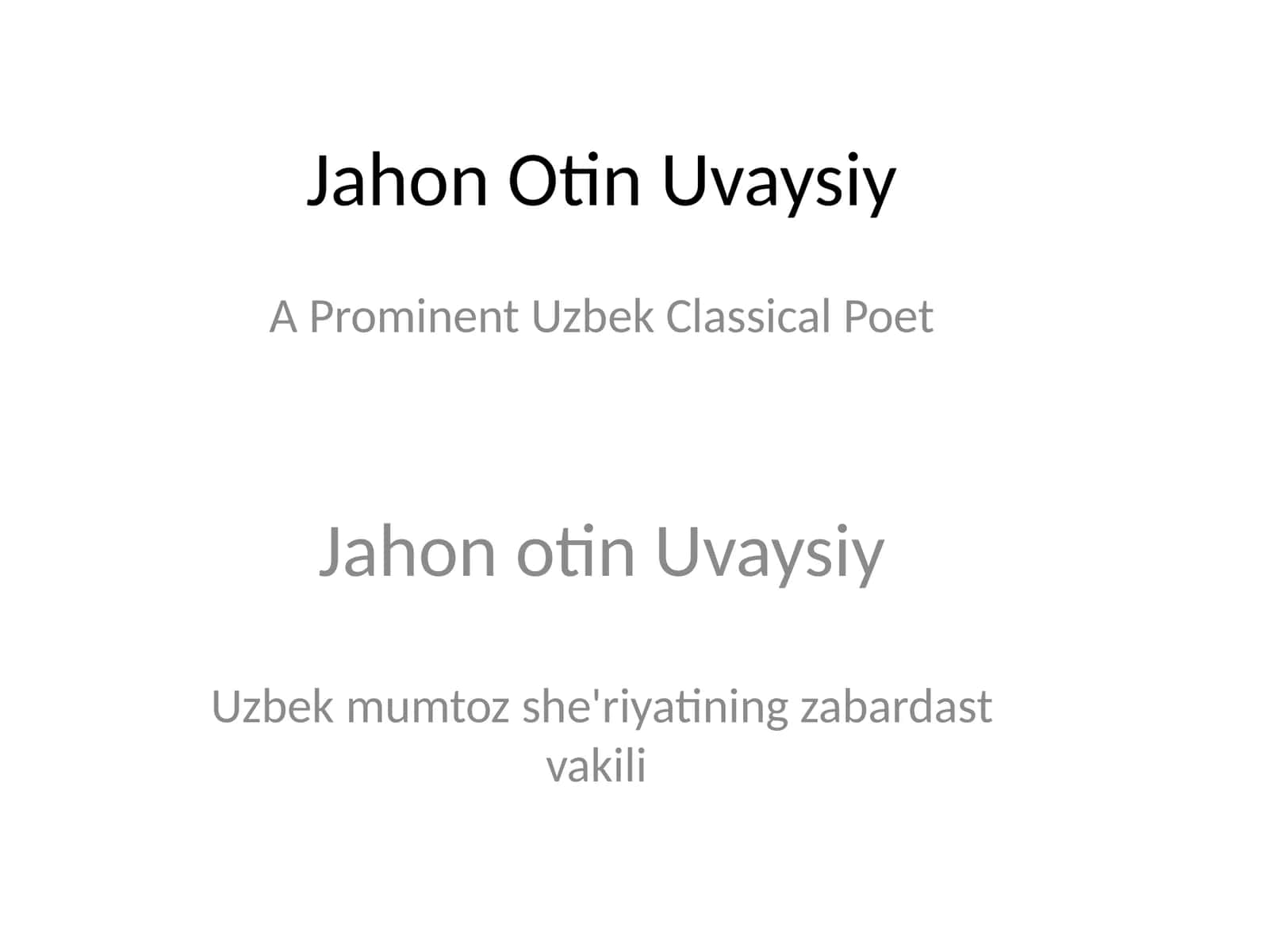 Jahon Otin Uvaysiy