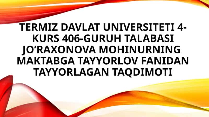 TA’LIMNI TABAQALASHTIRISHNING PSIXOLOGIK VA PEDAGOGIK VA DIDAKTIK MEZONLAR