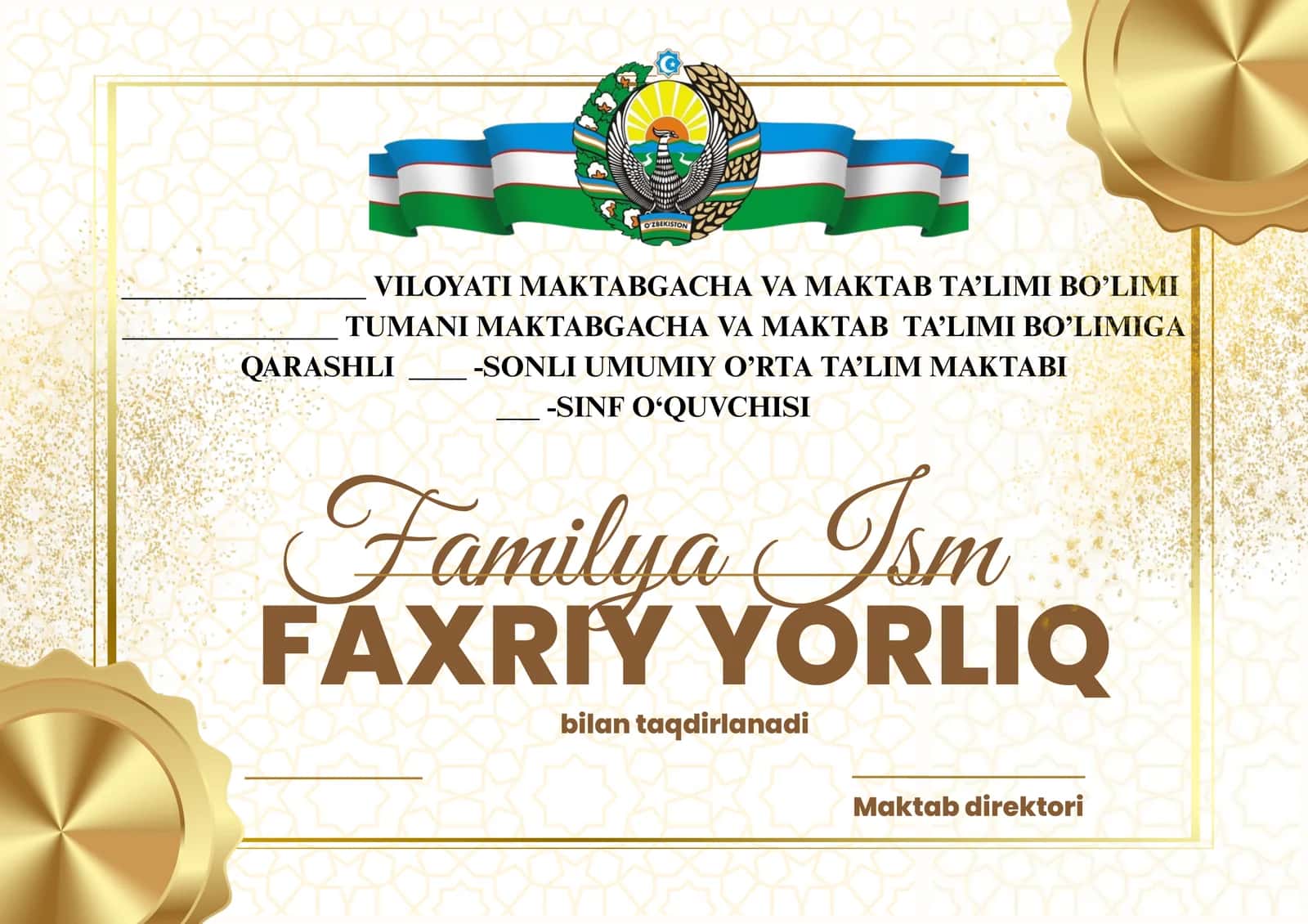 FAXRIY YORLIQ