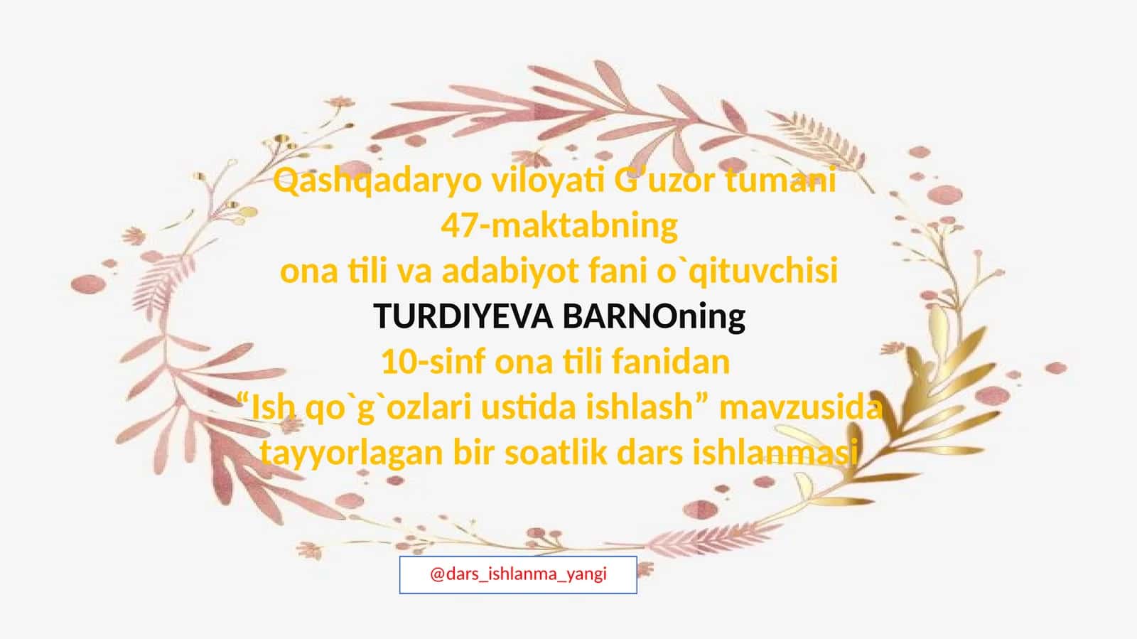 Ishqo`g`ozlari ustida ishlash