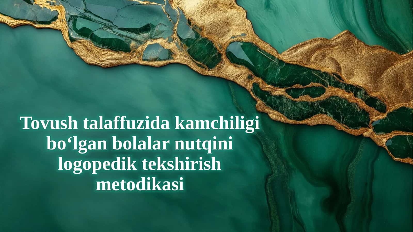 Tovush talaffuzida kamchiligi bo‘lgan bolalar nutqini logopedik tekshirish metodikasi