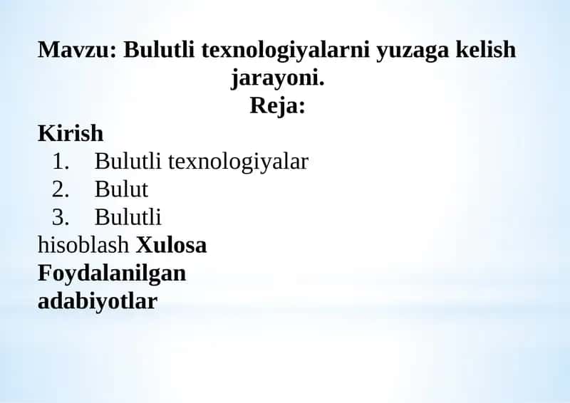 Bulutli texnologiyalar