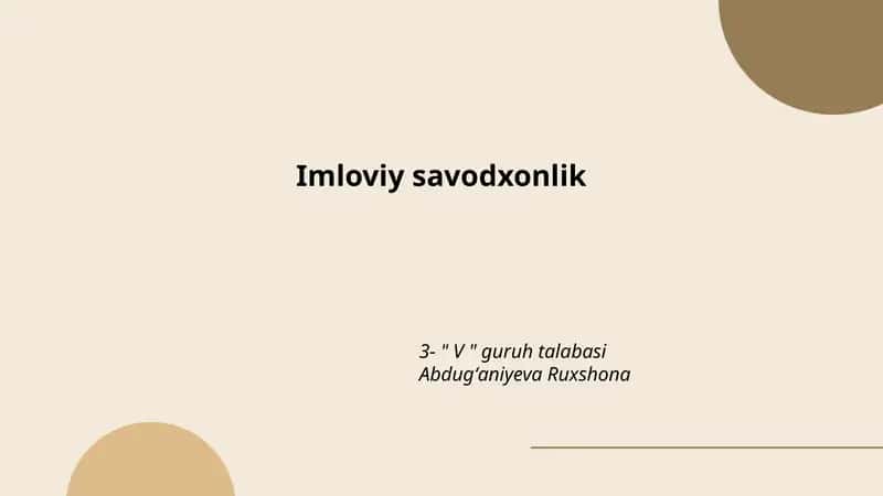 Imloviy savodxonlik va imlo normalari