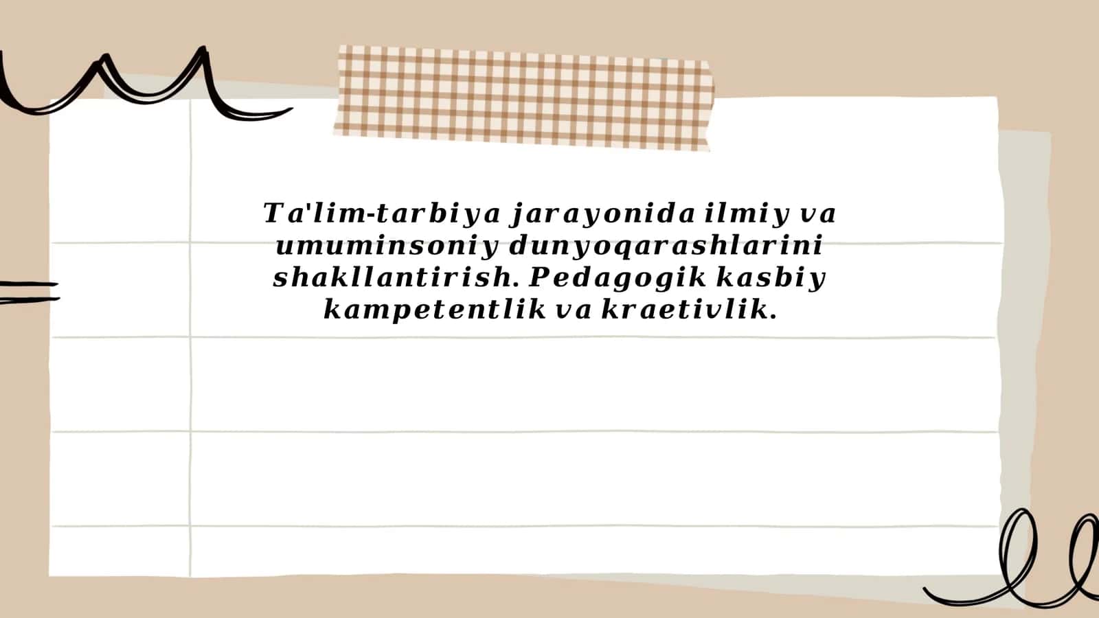 Ta'lim-tarbiya jarayonida zamonaviy pedagogik yondashuvlar