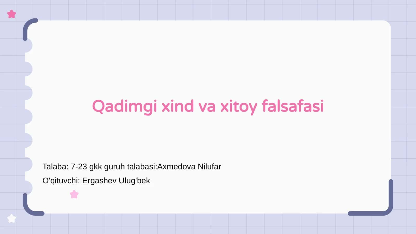 Qadimgi xind va xitoy falsafasi