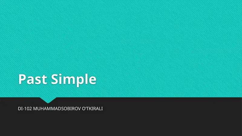 Past Simple