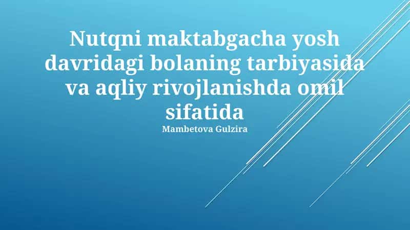 Nutq Terapiyasi