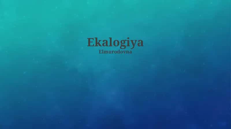 Ekalogiya