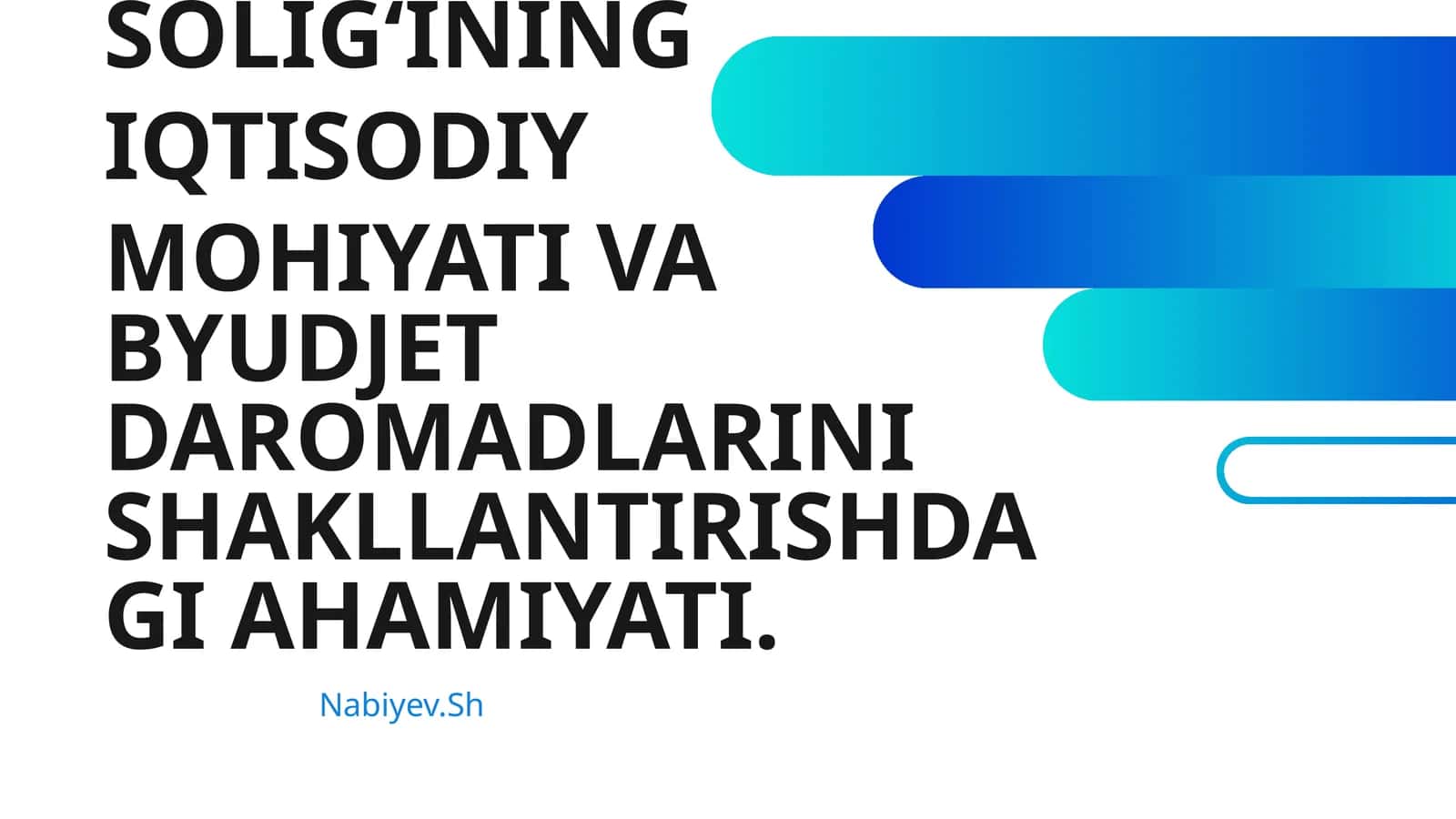 O'ZBEKISTONDA JISMONIY SHAXSLARDAN OLINADIGAN DAROMAD SOLIG‘INING IQTISODIY MOHIYATI VA BYUDJET DAROMADLARINI SHAKLLANTIRISHDAGI AHAMIYATI