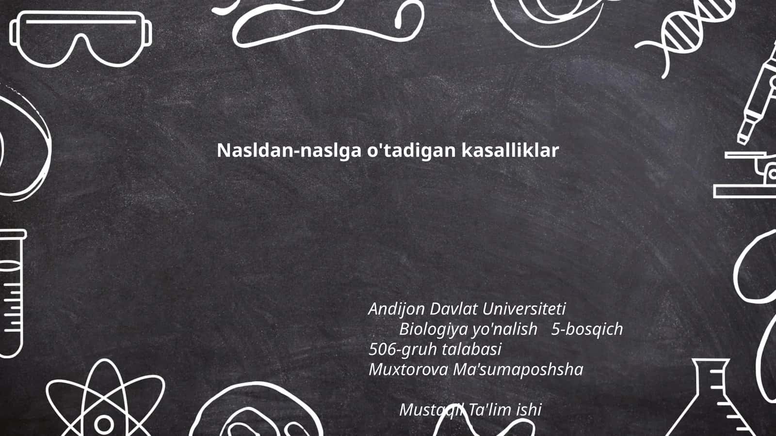 Nasldan-naslga o'tadigan kasalliklar
