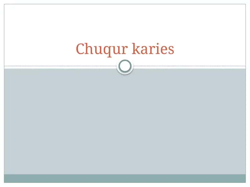 Chuqur karies
