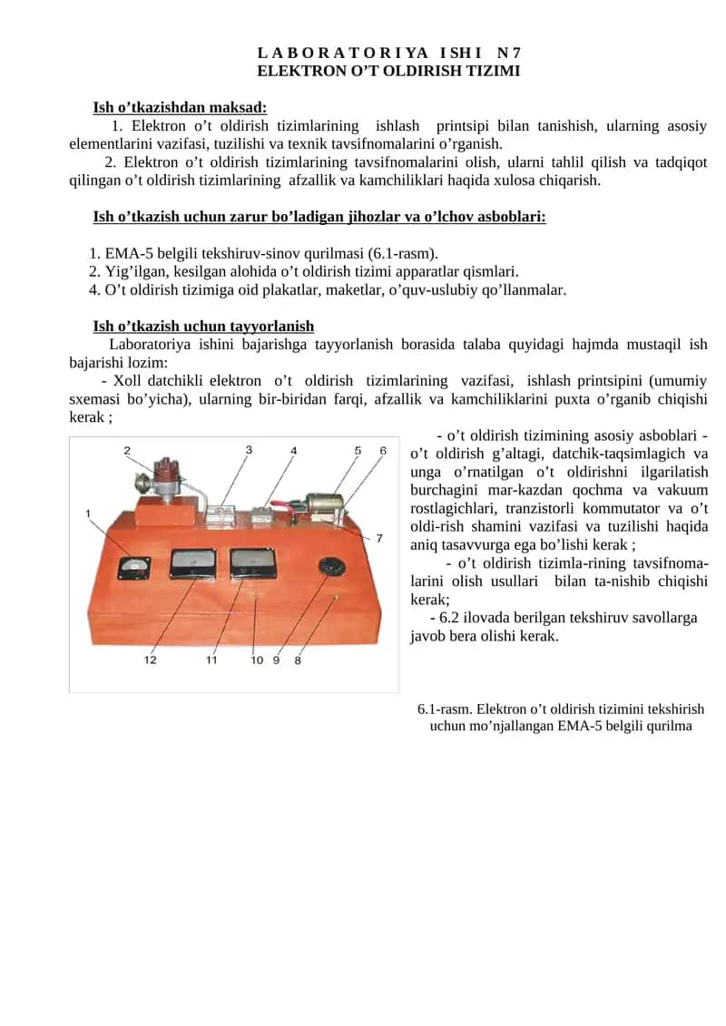 Elektron o’t oldirish tizimi