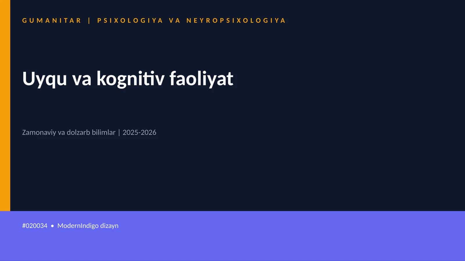 Uyqu va kognitiv faoliyat