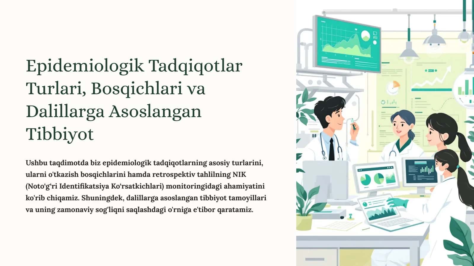 Epidemiologik Tadqiqotlar Turlari, Bosqichlari va Dalillarga Asoslangan Tibbiyot