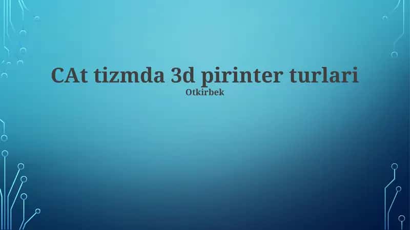 Material Jetting 3D Printerlar
