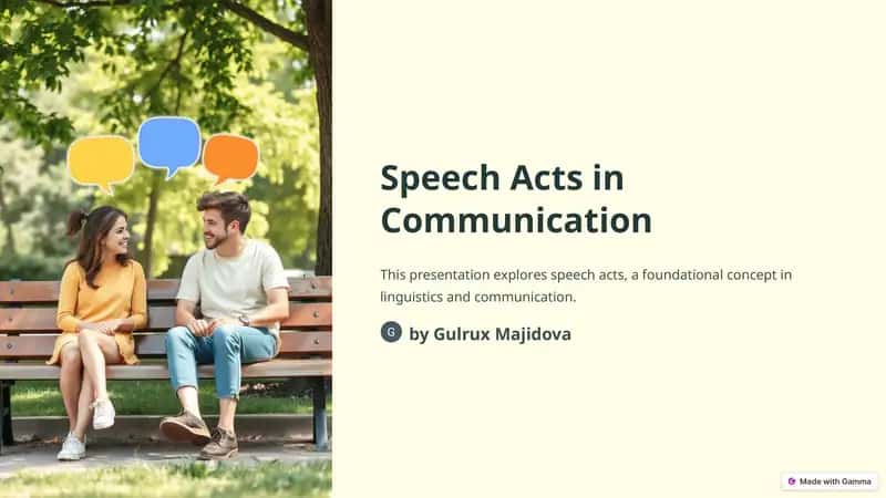 Speech Acts in Communication