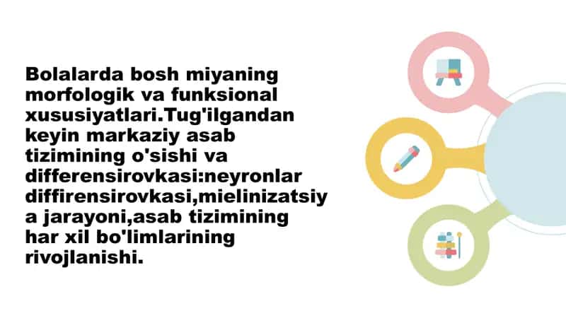 Bolalarda bosh miyaning morfologik va funksional xususiyatlari