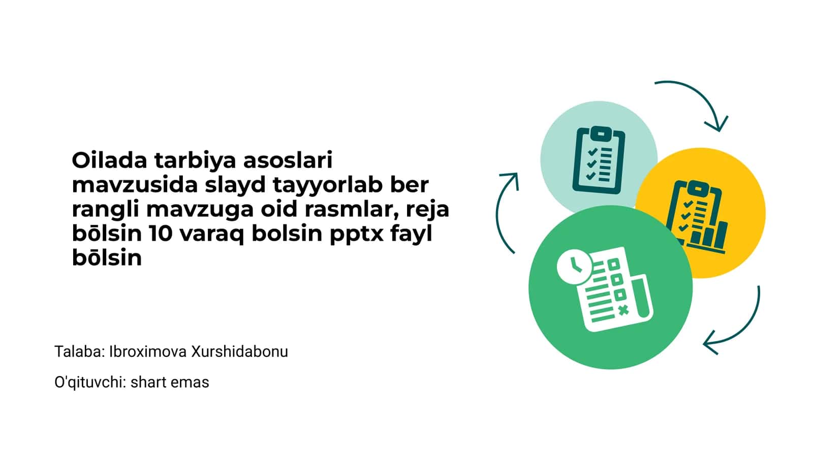 Oilada tarbiya asoslari
