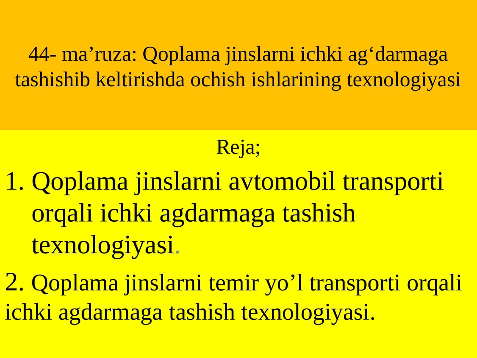 Qoplamajinslarniichkiag‘darmagatashishibkeltirishdaochishishlariningtexnologiyasi