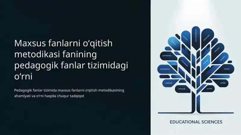 Pedagogik fanlar tizimi